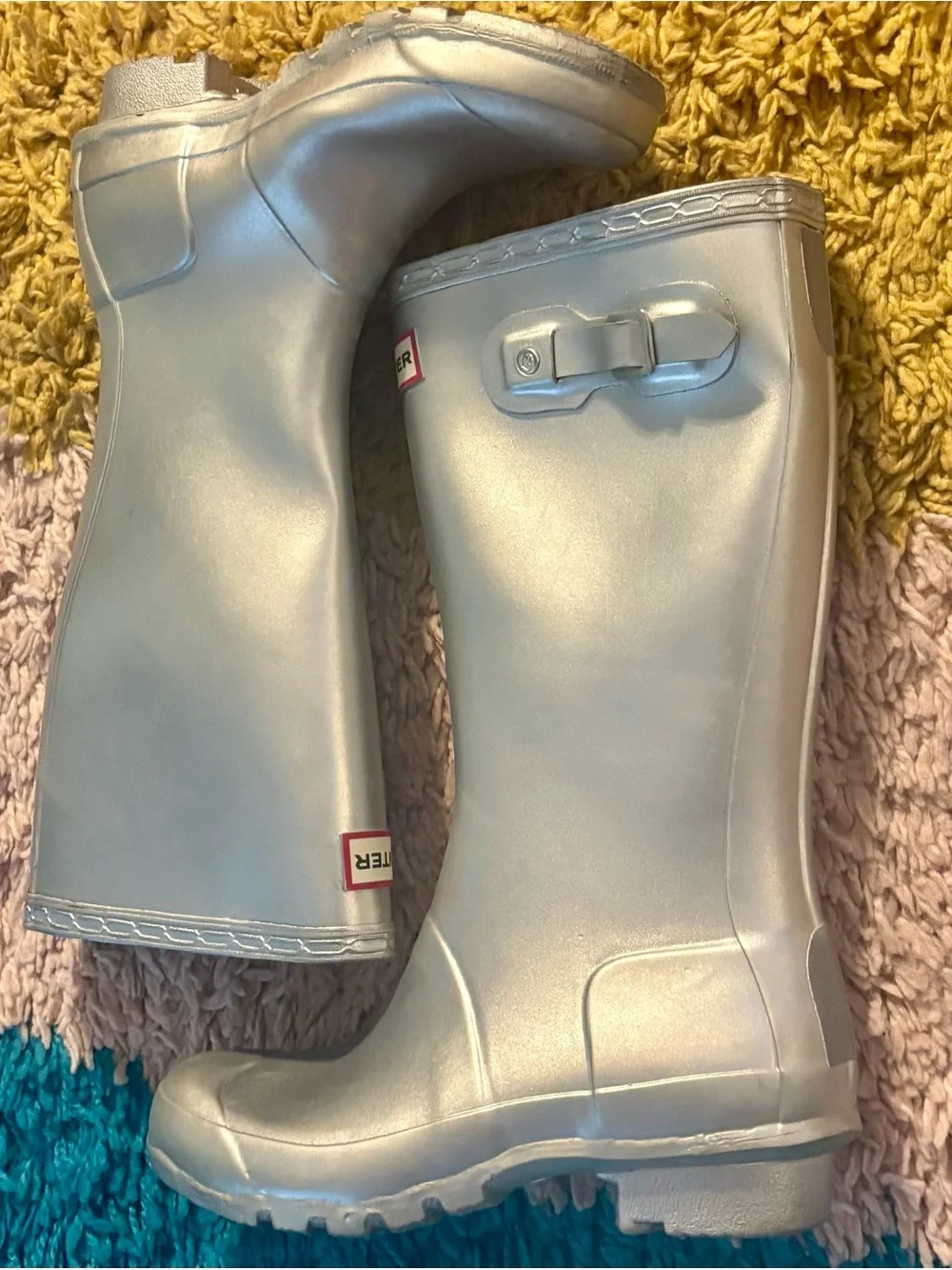 Hunter Kids 34 EU/4F Silver Gloss Rain Boots